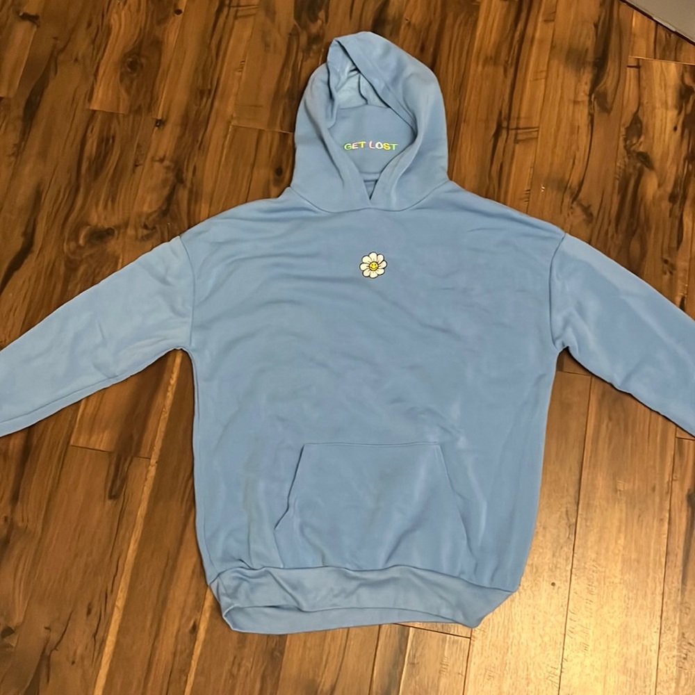 “Get Lost” boyfriend hoodie with mask inside